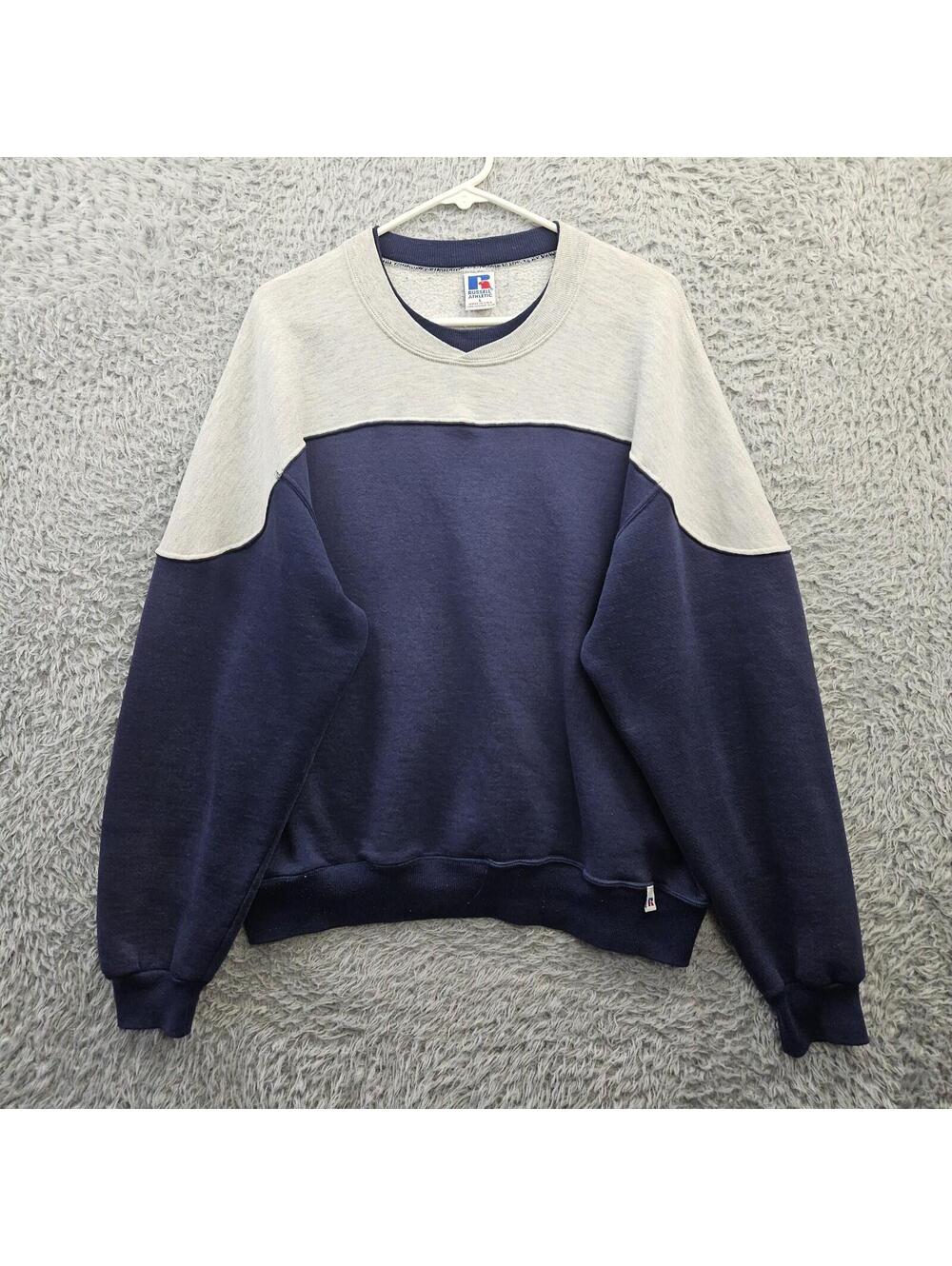 Vintage 90s RUSSELL Athletic Sweatshirt Men XL Made in USA 2 Tone